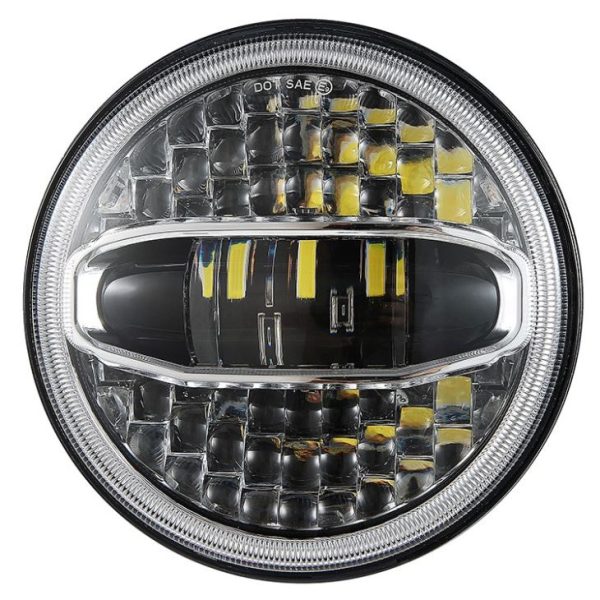 108W High Power 7 Inch Led Headlights White/Yellow Angel Eyes Turn Light For Harley - Image 2