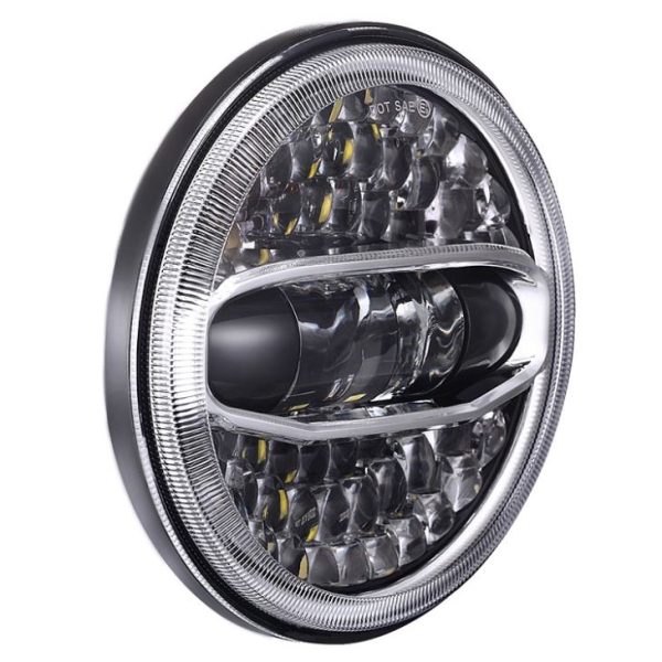 108W High Power 7 Inch Led Headlights White/Yellow Angel Eyes Turn Light For Harley - Image 3