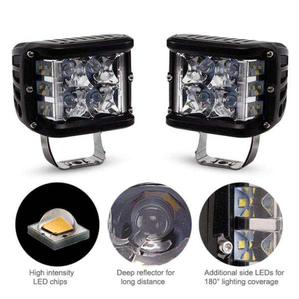 4 Punte de trabajo LED de 60W de 60W/Viga de inundación para Jeep Off-Road/Kenworth Tractor - Imagen 2