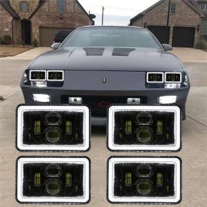 4Faros de Halo de Camaro Halo de tercer gen x6 pulgadas 1982-1992 Faros LED LED de tercer gen Camaro