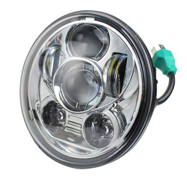 5-3/4 Inch 5.75 Inch Round LED Projection Headlight For Harley Motorcycles - Image 2