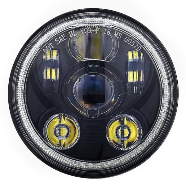 5.75 Phares Halo LED pour Harley Davidson Motorcycle VRSCDX Dyna Flstsc