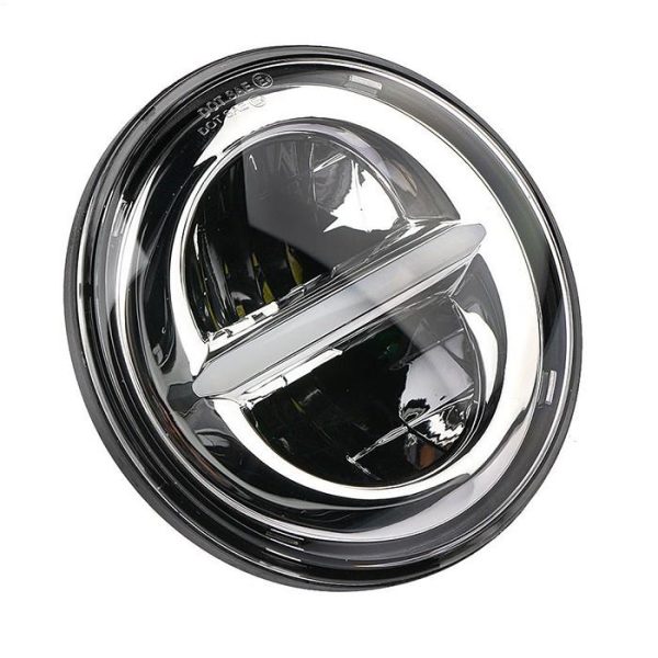 5.75Inch Round Chrome Led Projector With White Halo For Harley - Image 2