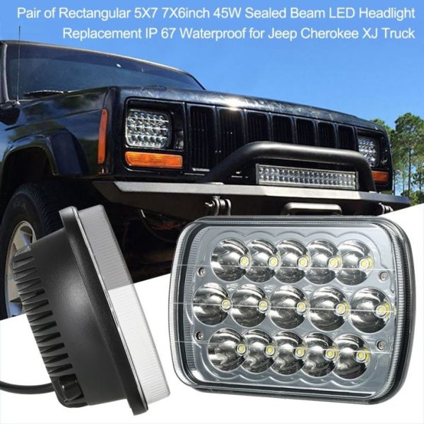 5x7 Inch Led Headlight For Jeep YJ Cherokee XJ - Image 5