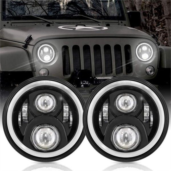 7 Inch LED Headlamps For Jeep Wrangler JK 2007-2017