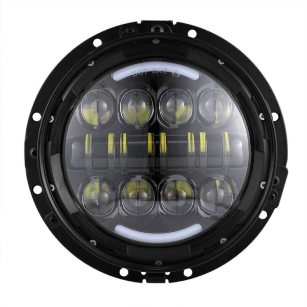 7 Inch Led Headlight 80W For Jeep Wrangler JK With Daytime Running Light Turn Signal - Image 2