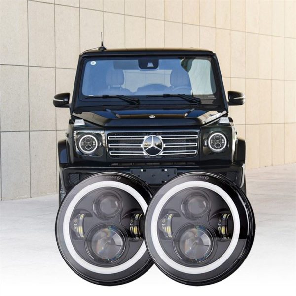 7 Inch Round Mercedes G Class Headlights Halo Mercedes Benz G Class Led Headlights Replacement