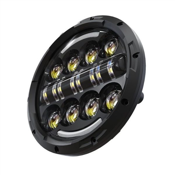 7inch Round LED Headlight Projector For Land Rover Defender Royal Enfield Motorcycle - immagine 3