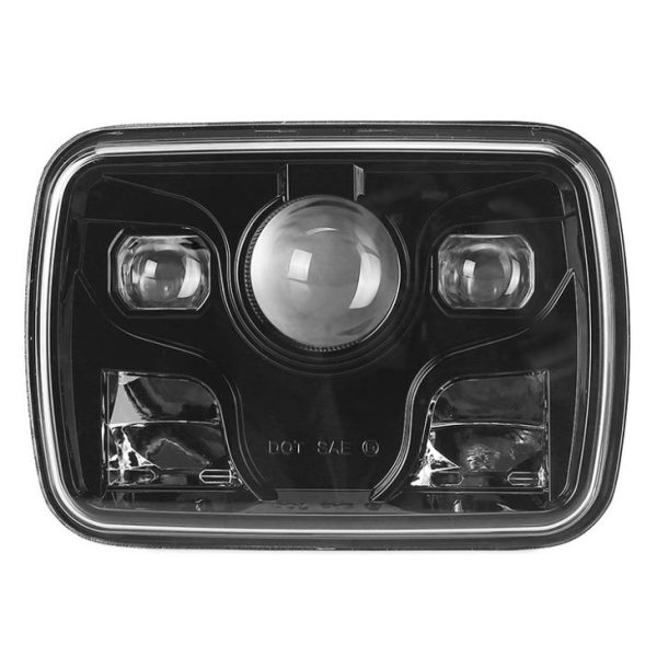 Black Chrome Rectangle 5x7 Inch Inch Led Headligt 12v 24v Headlights - Image 2