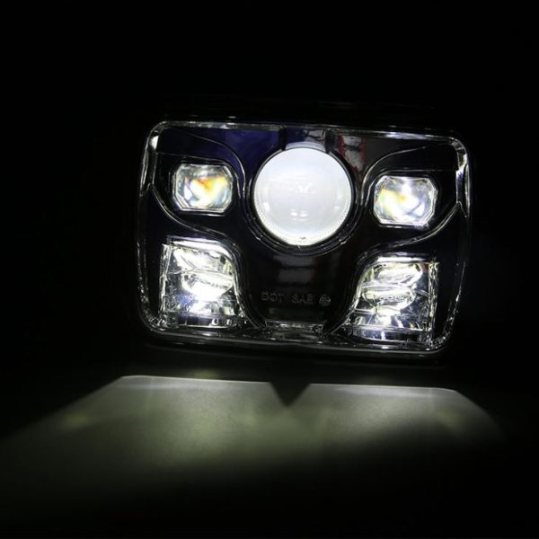 Black Chrome Rectangle 5x7 Inch Inch Led Headligt 12v 24v Headlights - Image 5