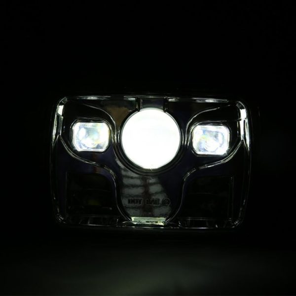 Black Chrome Rectangle 5x7 Inch Inch Led Headligt 12v 24v Headlights - Image 8