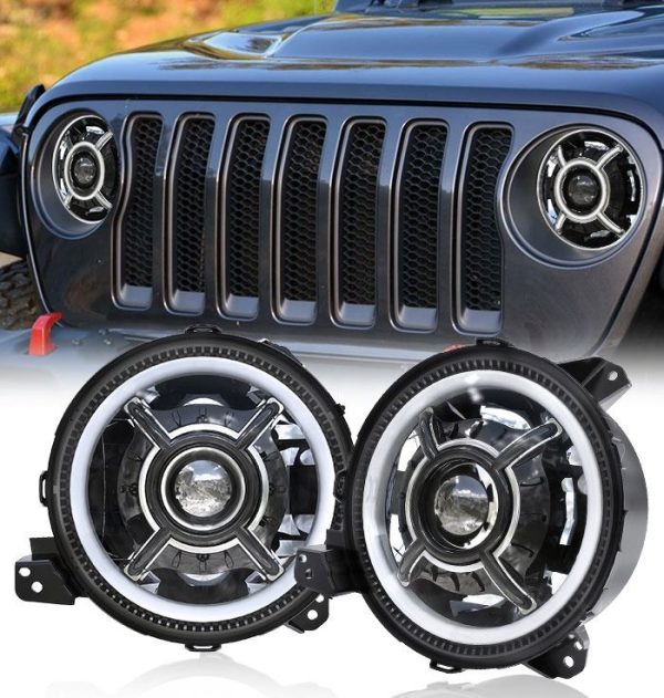 China Morsun Newest 9 Headlights For Jeep Wrangler JL