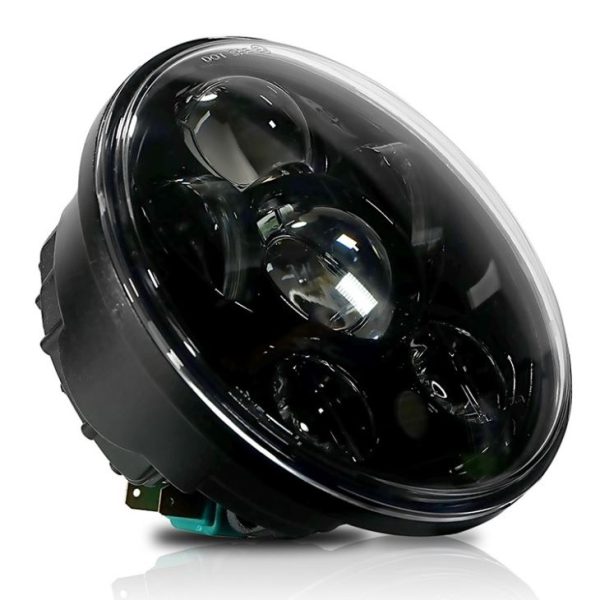 DOT Emark 5.75 Inch Led Hedalight Headlamp Black Chrome Sealed Beam For Harley Davidson - Image 4