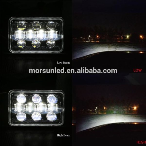 Extra Bright 4x6 Led Headlight For Truck Rectangular Auto Led Headlight Assembly For Peterbilt/kenworth - Image 6