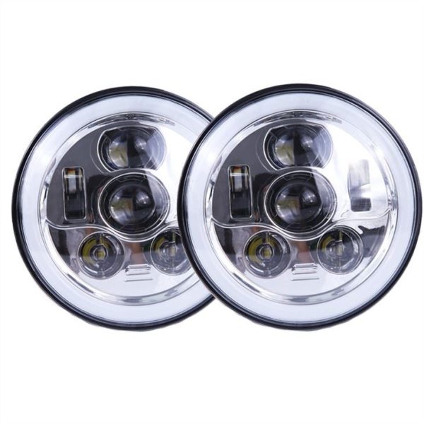 Morsun Auto Lighting system Black Chrome 58w Round LED Headlamp For 07-17 Jeep Wrangler Unlimited JK 4 Door - Image 2