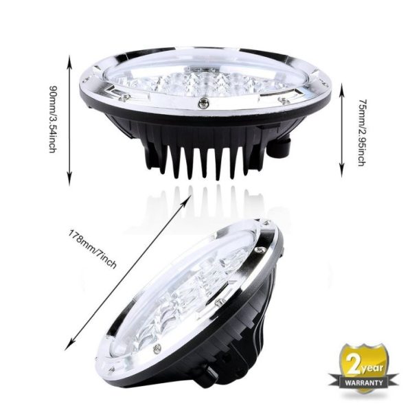 For Hummer/for Royal Enfield LED Headlamp With High Low Beam DRL For Motorcycle 7 Inch Round Headlight – Image 3