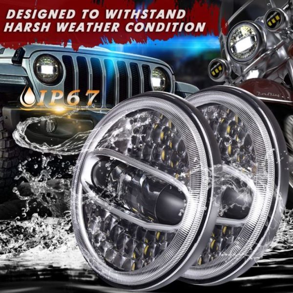 For Jeep JK 7 Inch Headlight 7 Headlamp Motorycle Headlight - Image 2