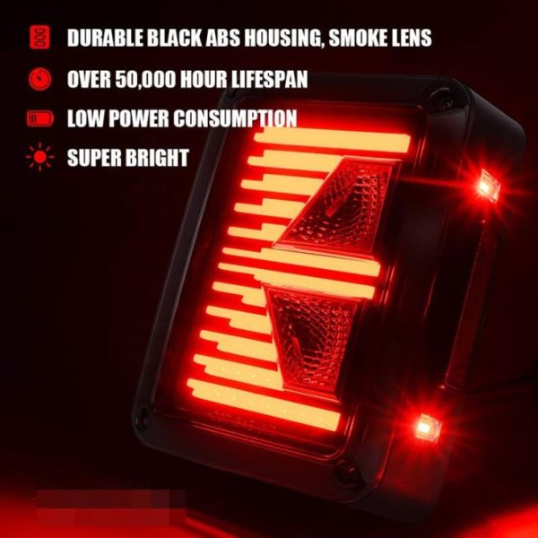 For Jeep Tail Light Arrow Shape Tail Lamp Led Reversing/turn/running/brake Rear Light Car Led Tail Light - Image 3