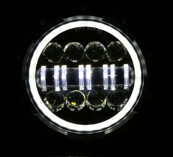 Full Halo Ring 7 Inch Led Headlight For Jeep Wrangler JK - Image 5