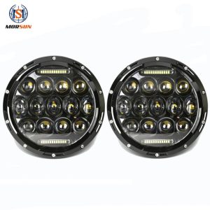 Diseño de panal 7 Luces LED de pulgadas para Jeep Jk Wrangler con Hi Lo Beam y DRL