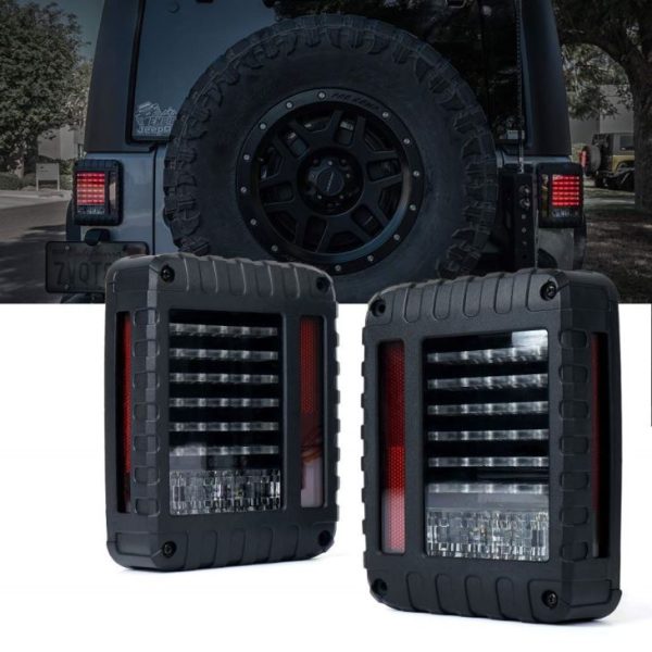 LED TAIL LIGHTS FOR 07+ JEEP WRANGLER JK - Image 2