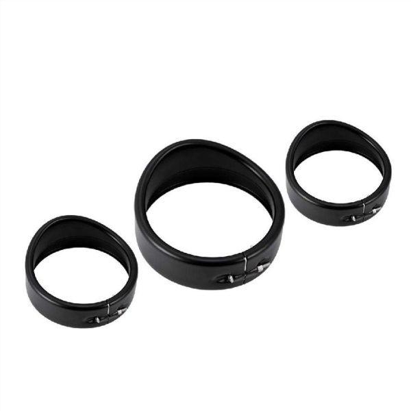 Morsun 4.5inch Fog Light Trim Ring Black Chrome For Harley Road Glide - Image 3