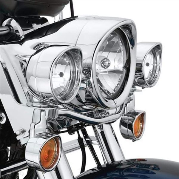 Morsun 4.5inch Fog Light Trim Ring Black Chrome For Harley Road Glide - Image 6