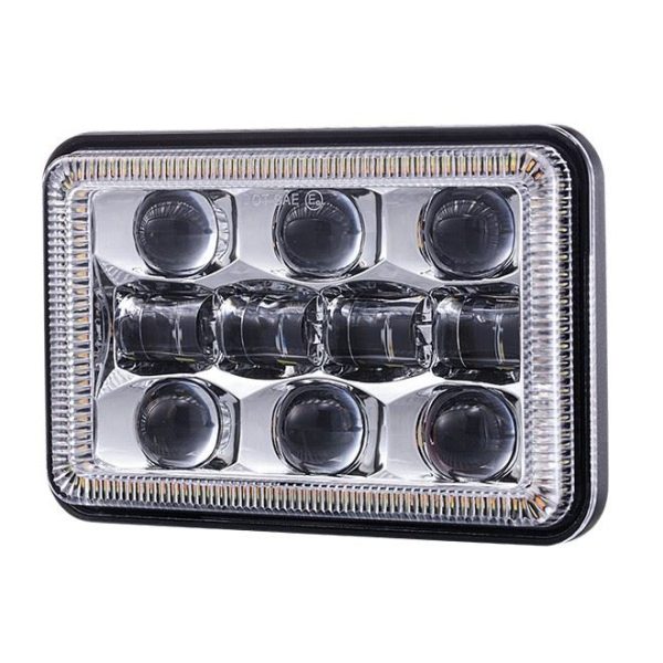 Morsun 4x6 Inch Rectangular Headlight For Peterbilt Kenworth For Freightliner Healight Projector With Halo — изображение 2