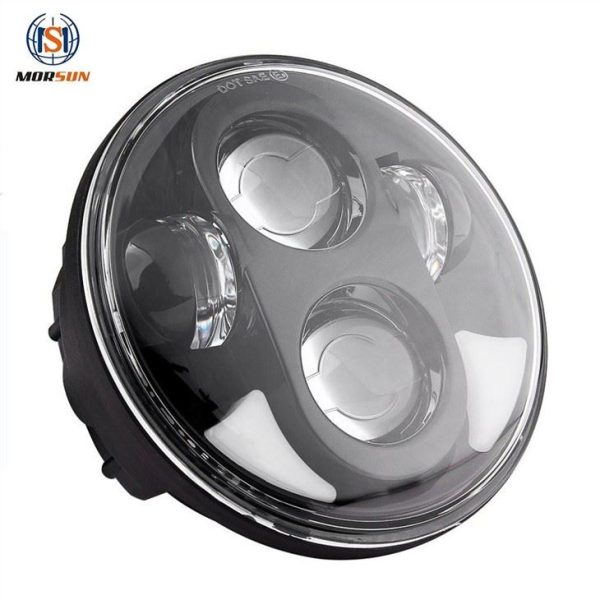 Morsun 5.75inch Round Headlight For Harley Davidson 96-Later XL1200C 12v 24v H4 Headlamp – Image 3