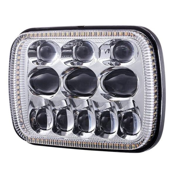 Morsun 5x7 Inch Square Headlight For Jeep GMC Ford Chevrolet LED Headlamp Projector — изображение 3