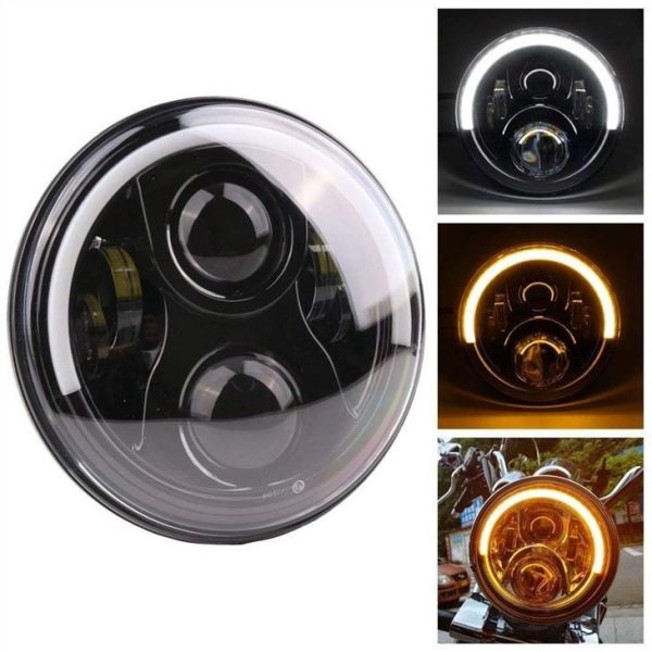 Morsun Auto Parts Angel Eyes LED Headlight Projector For Jeep Wrangler CJ JK – Image 4