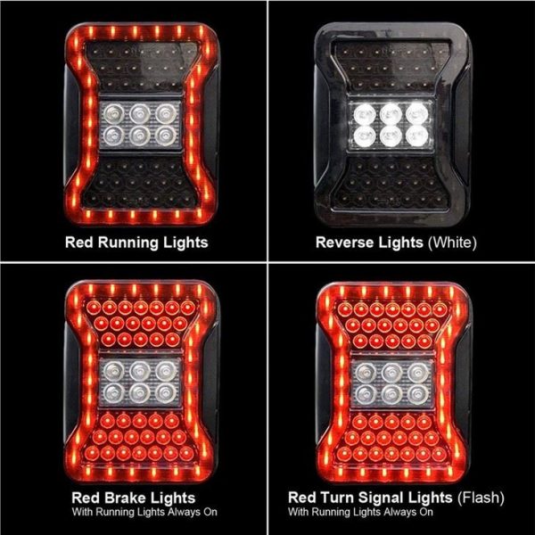 Morsun Auto Parts LED Tail Light US EU Version For 2007-2015 Jeep Wrangler JK - immagine 4