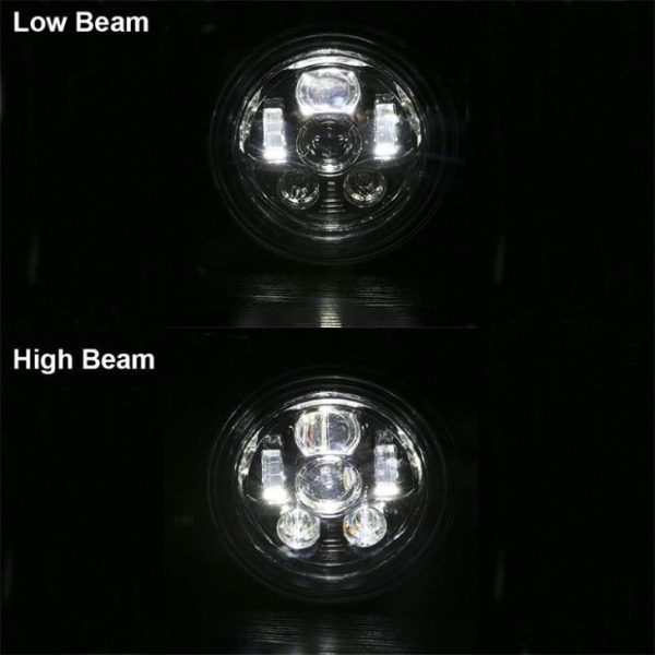 Morsun Black Chrome Round 7 Inch Led Headlight 12V Sealed Beam Led 7 Inch Headlamp — изображение 4