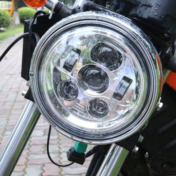 Morsun Black Chrome Round 7 Inch Led Headlight 12V Sealed Beam Led 7 Inch Headlamp — изображение 5