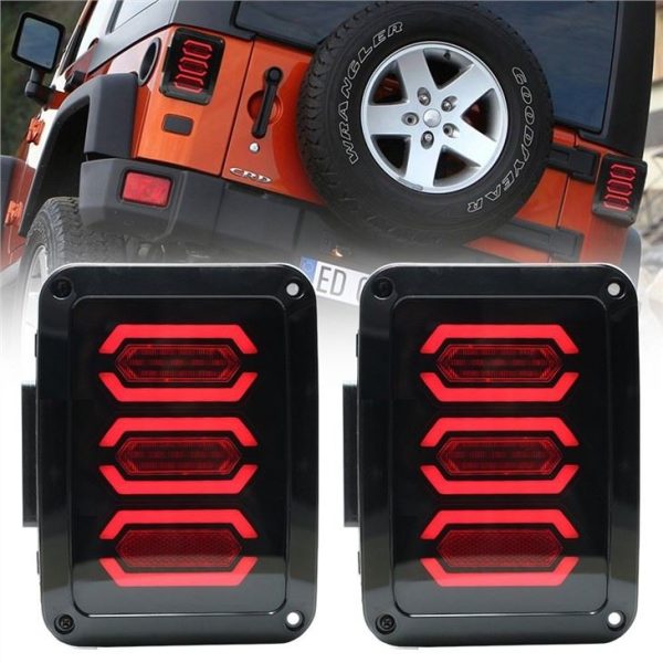 Morsun Brake Reverse Turn Signal Light For 2007-2018 JK JKU Wrangler Tail Lamp