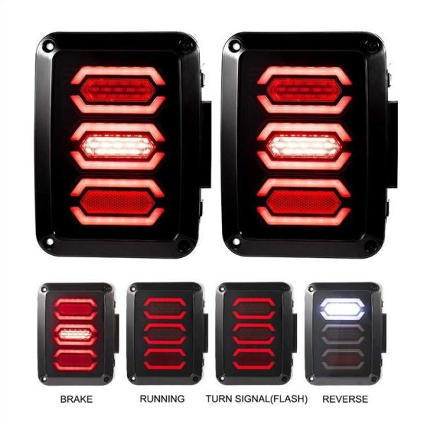 Morsun Brake Reverse Turn Signal Light For 2007-2018 JK JKU Wrangler Tail Lamp — изображение 3