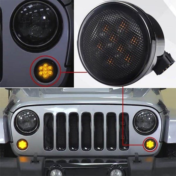 Morsun Car Lighting System LED Front Grill Turn Signal For 2007-2016 Wrangler Jk Tj - Image 6