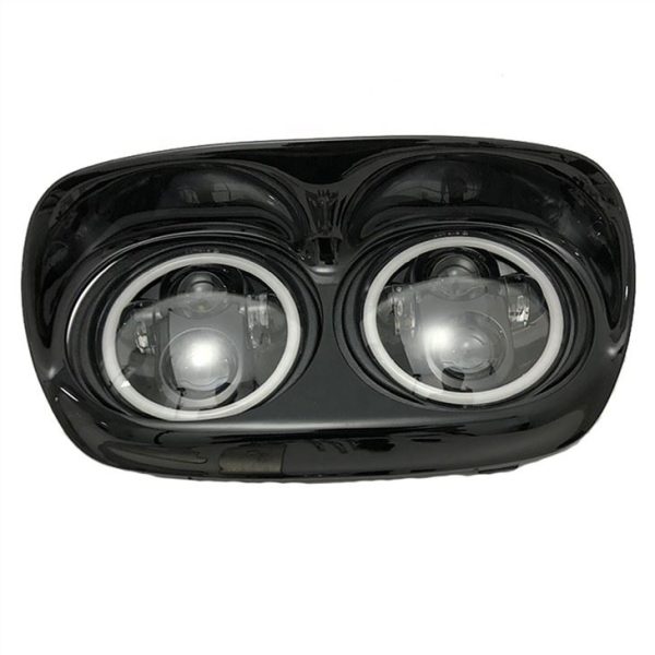 Morsun Double Headlight For Harleys-Davidsons Road Glide Motorcycle Light With Halo Angle Eyes - Image 2