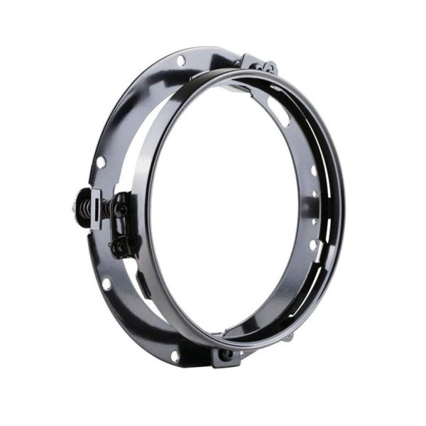 Morsun Headlight Adapter Ring Mounting Bracket Black Chrome For Harley Davidson – Image 3