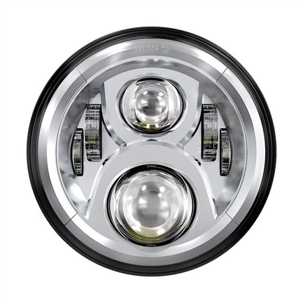 Morsun Haz bajo 7 Flechosa LED de pulgadas para Lands Rover Defensor Wrangler JK MS-6080 - Imagen 2