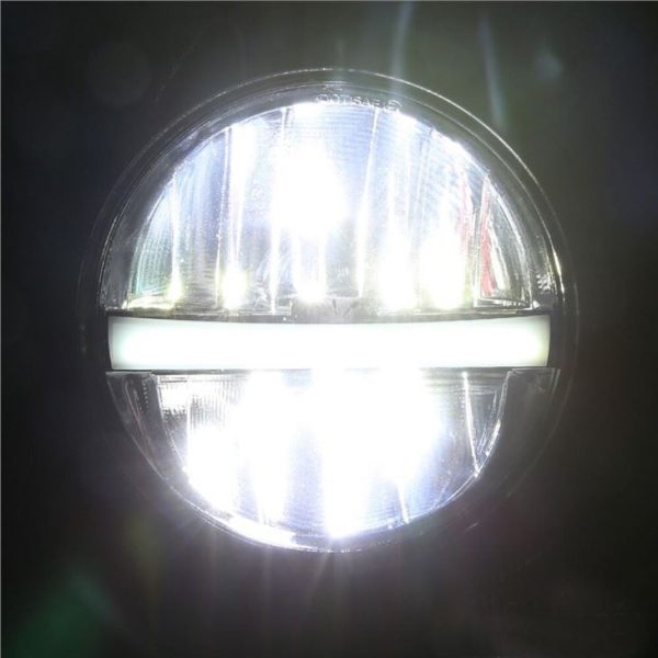 Proyector de faros LED de Morsun con luz de funcionamiento diurno para motocicletas H4 12V 5.75 pulgadas de cabezales - Imagen 4