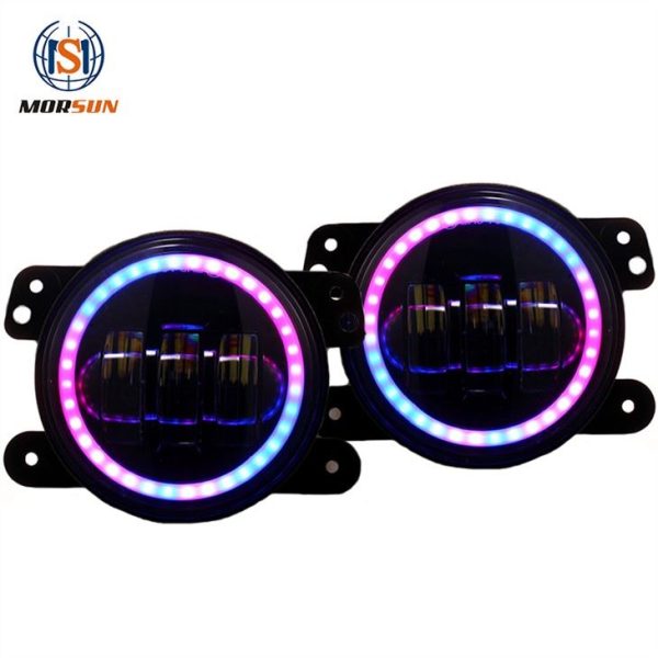 Morsun Phone APP Controlled LED Fog Light For Jeep Wrangler JK LJ TJ RGB Multi Function