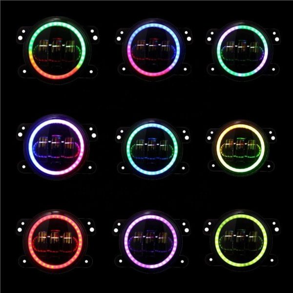 Morsun Phone APP Controlled LED Fog Light For Jeep Wrangler JK LJ TJ RGB Multi Function - Image 4