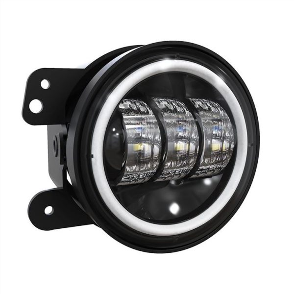 Morsun Round LED Fog Light For Jeep Wrangler JK JKU TJ LJ 4inch Light With Halo DRL - Image 2