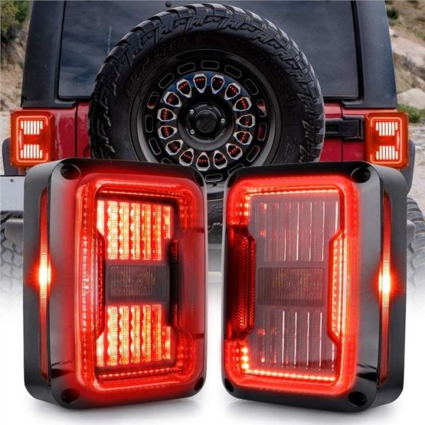 Morsun Smoked Clear Led Tail Lights For Jeep Wrangler JK 2007-2017 US EU Version