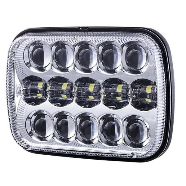 Morsun Square LED Headlight For Jeep Wrangler 5x7inch High Low Beam Headlight Projector - Image 3