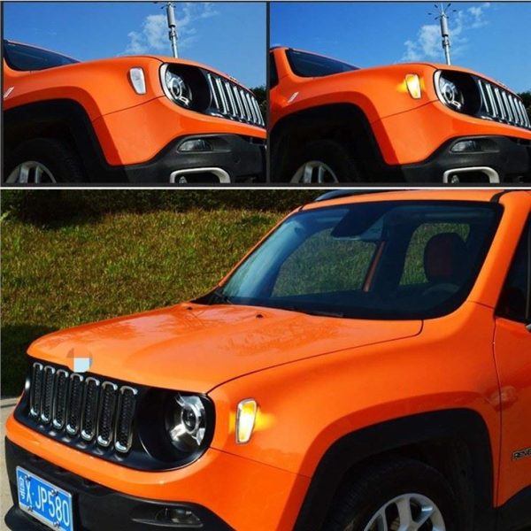 Morsun Turn Signal Lamp For Jeep Renegade 2015-2018 Smoked Orange With T10 Led — изображение 5