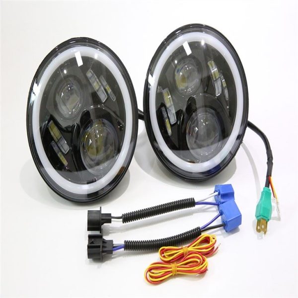 Morsun Wholesale Price Full Halo LED Headlight Projector for Jeep Wrangler JK TJ LJ CJ