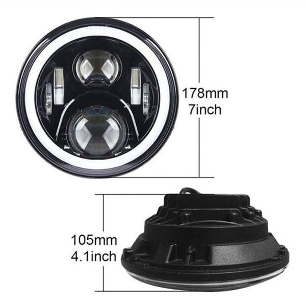 Morsun Wholesale Price Full Halo LED Headlight Projector for Jeep Wrangler JK TJ LJ CJ - Image 5