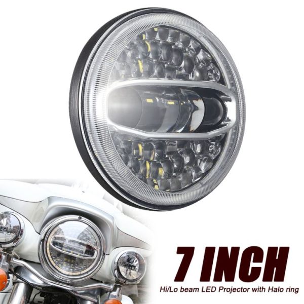 Nuevo 7 Inch Led Projector Headlight For Harley Davidson 108W Led Motorcycle Headlight